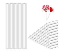 ANMEISH 100 PCS Acrylic Cake Pop Sticks, 10CM Plastic Lollipop Sticks, Clear Lolly Sticks for Cake Pops,Cake Topper Sticks, Cake Making Accessories for Candy Dessert Chocolate(3mm Diameter)