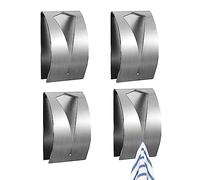 ANMEISH 4 Pcs Self Adhesive Tea Towel Holder - Stainless Steel Stick on Hooks, Push and Grip Wall Hooks for Kitchen and Bathroom Hand Dish Hanger (Silver)