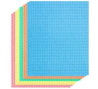 ANMEISH Swedish Dishcloths - 10 Pack Swedish Dish Cloths/Towels for Kitchen, Bathroom and Cleaning Counters - No Odor Reusable Cellulose Sponge Cleaning Cloths