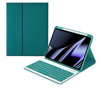 AnMengXinLing Keyboard Case for iPad 10.2" 9th 8th 7th Generation, Magnetically Detachable Wireless Keyboard with Pencil Holder for 10.2inch iPad 9/iPad8/iPad7/Air3/Pro10.5, Teal