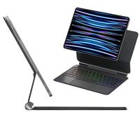AnMengXinLing Keyboard Case for iPad Mini 7 (A17 Pro) & Mini 6 - Magic case with Floating Cantilever Stand for iPad Mini 7th 6th Gen, Backlit Keyboard with Trackpad, Black