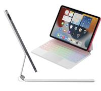AnMengXinLing Keyboard Case for iPad Mini 7 (A17 Pro) & Mini 6 - Magic case with Floating Cantilever Stand for iPad Mini 7th 6th Gen, Backlit Keyboard with Trackpad, White