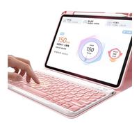 AnMengXinLing Vertical Keyboard Case for iPad 9th/8th/7th Generation,360° Rotatable Magnetic Keyboard Case with Pencil Holder for iPad9/iPad8/iPad7/Air3/Pro10.5,360 Rotate-Pink