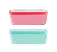 ANMITI 2PCS Ice Cream Holder Versatile Sealed Container Reusable Containers Stylish Yogurt Storage Box With Lids Holder