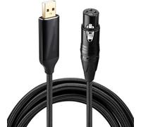 ANMITI 3Pin Female USB Male Cable For Condenser Mics Instrument And Computer Auditory Wire