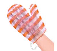 ANMONE Honeycomb Exfoliating Glove [Yellow 1Pack] TPU Honeycomb Bath Mitt,Rapid Foaming Quick Drying Unisex Face and Body Scrubs