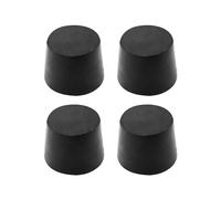ANMOO 4 Pieces Tapered Plug Bung 48mm to 56mm Solid Test Tube Black Rubber Stoppers for Lab Home