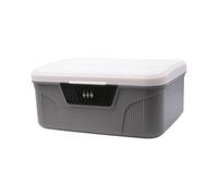 ANMOO Lockable Storage Box with Combination Lock, Secure Organizer for Medicine, Documents and Valuables, Portable Stash Box for Home, Office, School (Grey)