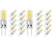 Anmossi G4 LED Bulbs,2W LED Light Bulbs Equivalent 20W G4 Halogen Bulb,6000K Cool White,200Lm,AC/DC 12V,Non-Dimmable,No Flicker,360° Beam Angle,Pack of 20,TY-EU-2WG4CW