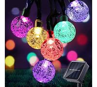 Anmossi Solar String Light,60 LEDs 11m Solar Garden Lights, Waterproof Outdoor String Lights Solar Powered Crystal Ball Decorative Lights for Garden,Patio,Yard,Home,Chrismas Tree,Parties,Warm White