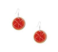 Anmpab Acrylic Fruit Earrings for Women Tomato Kiwi Orange Watermelon Grapefruit Cute Fun Summer Dangle Drop, L, Acrylic, No Gemstone