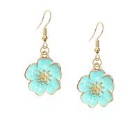 Anmpab Exquisite Drip Oil Flower Earrings Elegant Floral Designs for Every Occasion Unique Drip Oil Flower Stud Earrings Statement, L, Metal, No Gemstone