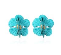 Anmpab Vintage Flower Stud Earrings Exaggerated Oversized Daisy Flower Earrings Statement Jewelry for Women, L, Metal, No Gemstone
