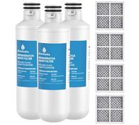 Anmumu LT1000PC ADQ747935 Water Filter Replacement for LG LT1000P/PC/PCS,LT-1000PC,LT1000PC,LFCC22426S,LRFXS2503S,LMWS27626S,LRDCS2603S and LT120F ADQ73334008 Fresh Air Filter,4 Pack