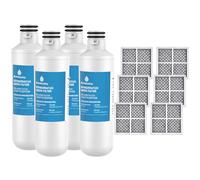 Anmumu LT1000PC ADQ747935 Water Filter Replacement for LG LT1000P/PC/PCS,LT-1000PC,LT1000PC,LFCC22426S,LRFXS2503S,LMWS27626S,LRDCS2603S and LT120F ADQ73334008 Fresh Air Filter,6 Pack