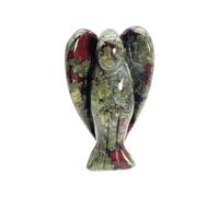 ANMUXI Mini Crystal Gemstone Angel Figurine : 1-Inch Handcrafted Healing Statue - Collectible Decor for Easter Home & Office, Gifts for Women & Men H