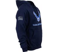 Ann Arbor T-shirt Co. U.S. Military and First Responder Hoodies - USAF, Army, Navy, Firefighter Hooded Sweatshirt Hoody, Hoody - Navy, XL