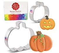 Ann Clark 2-Pc Pumpkin Cookie Cutters 2-Pc. Set (10.2cm, 7.6cm) Made in USA