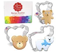Ann Clark 3-Pc. Bear Cookie Cutters, Made in USA, Tiny & Cute Bear Faces