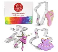 Ann Clark Ballet/Dance Cookie Cutters 3-Pc. Set (Tutu, Ballet Shoe, Ballerina) Made in USA