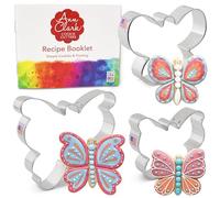 Ann Clark Butterfly Cookie Cutters 3-Pc. Set (Sm, Med, Large) Made in USA