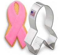 Ann Clark Cancer Awareness Ribbon Cookie Cutter, 10.2 cm, Made in USA