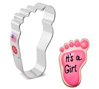 Ann Clark Cookie Cutters Foot/Footprint/Baby Foot Cookie Cutter, 9.5 cm