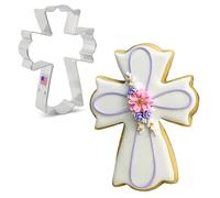Ann Clark Cookie Cutters Large Fancy Cross Cookie Cutter by Flour Box Bakery, 11.4 cm