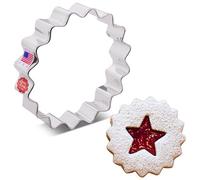 Ann Clark Fluted Circle Linzer Cookie Cutter, 4" Made in USA