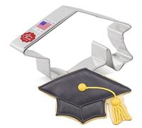 Ann Clark Graduation Mortarboard Cookie Cutter, 11.4 cm Made in USA | Congrats to the Graduate, Perfect Size and Shape, America’s Largest Cookie Cutter Maker, Food-Safe American Steel