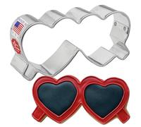 Ann Clark Heart Sunglasses Cookie Cutter, 9.7 cm Made in USA