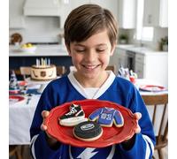 Ann Clark Ice Hockey Cookie Cutters 3-Pc. Set (Jersey, Skate, Puck) Made in USA