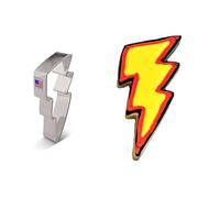 Ann Clark Lightning Bolt Cookie Cutter, 10.2 cm Made in USA | Perfect Size & Shape, America’s Largest Cookie Cutter Maker, Food-Safe American Steel