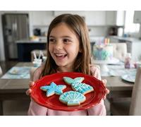 Ann Clark Mermaid Ocean Cookie Cutters 3-Pc Set (Mermaid Tail, Starfish, Seashell) Made in USA