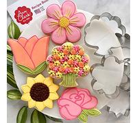 Ann Clark Mother's Day Spring Flowers Cookie Cutters 5-Pc. Set Made in USA