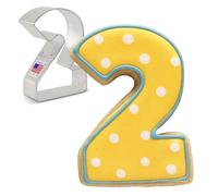 Ann Clark Number Two / #2 Cookie Cutter 8.3 cm, Made in USA | Celebrate your second year milestones, perfect size and shape from America's largest cookie cutter maker