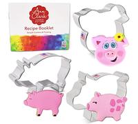 Ann Clark Pig Cookie Cutters 3-Pc. Set Made in USA