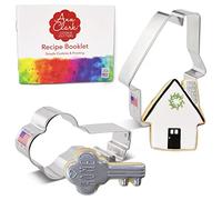 Ann Clark Real Estate Cookie Cutters 2-Pc. Set (House, Key) Made in USA