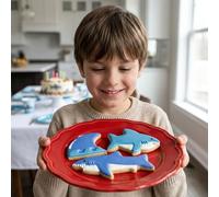 Ann Clark Shark Cookie Cutters 3-Pc. Set (Great White Shark, Fin, Baby) Made in USA