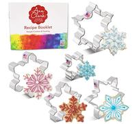 Ann Clark Snowflake Cookie Cutters 5-Pc Set Made in USA by Ann Clark, 8.3cm, 8.9cm, 10.2cm, 10.8cm, 11.4cm