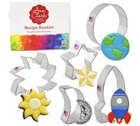 Ann Clark Space Exploration Cookie Cutter 5-Pc. Set Made in USA, Rocket, Planet, Sun, Star, Crescent Moon