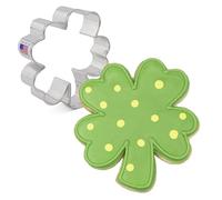 Ann Clark St. Patrick's Day Four Leaf Clover Cookie Cutter, 9.5 cm Made in USA