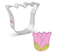 Ann Clark Tulip Spring Flower Cookie Cutter 8.9 cm, Made in USA