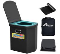 Ann Katy Upgrade XL Portable Toilet for Adults, Extra Large Portable Travel Camping Toilet with Lid for Kids, Compact Potty for Car, Hiking, Beach