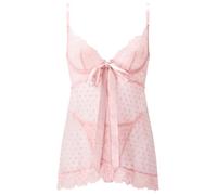Ann Summers Bon Bon Babydoll Set - Babydoll Lingerie for Women with Matching Thong, Underwired Cups, Satin Bow & Front Fastening - Genuine Womens Lingerie Set