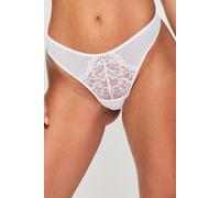 Ann Summers Sexy Lace 3 Pack Thongs, 18, White - Made from lace containing 50% recycled fibres and mesh containing a minimum of 70% recycled fibres