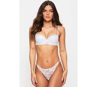 Ann Summers Sexy Lace Padded Balcony Bra, Fuller Bust DD+, A-G Cup, Curve-Enhancing Womens Underwear with Push-Up Cups, Underwire Support & Removable Pads White - Womens Lingerie