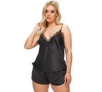 Ann Summers Cerise Satin Cami Set (2-Piece) Satin Lingerie with Adjustable Straps & Plunge Neckline, Ladies Satin Pyjamas, Women's Satin Pyjama Set - Genuine Satin Nightwear for Women
