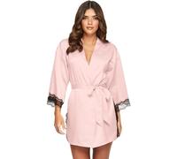 Ann Summers - Cherryann Silk Satin Robe for Women, Satin Robe, Lace Trim, Silk Dressing Gown for Women