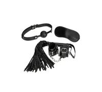 Ann Summers Couples Exploration Set - 4 Piece Set (Flogger, Blindfold, Handcuffs and Ball Gag), Adjustable Cuffs - Bondage Kits - BDSM, Fantasy Couple Play, Dominate or Surrender - Black